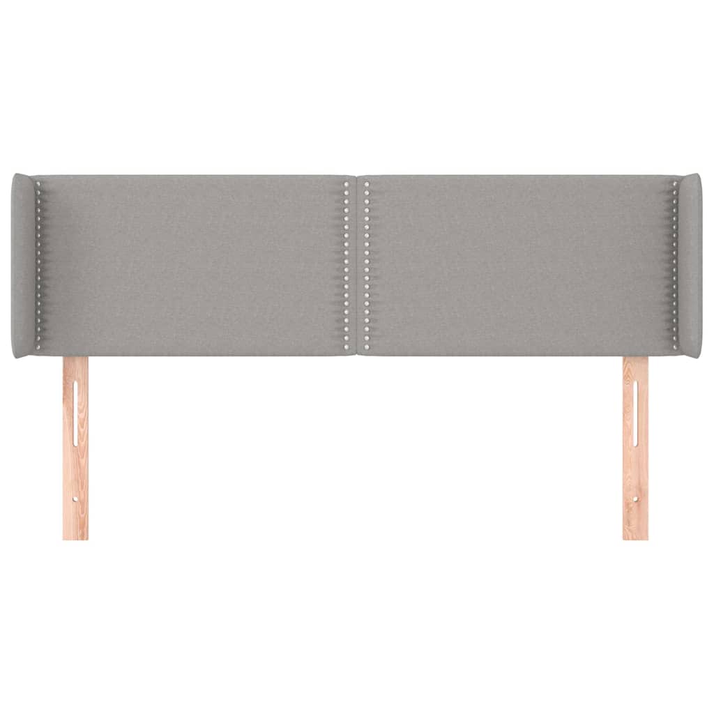 Világosszürke szövet fejtámla 147x16x78/88 cm 3