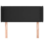 Fekete műbőr szárnyas fejtámla 93x16x78/88 cm 3