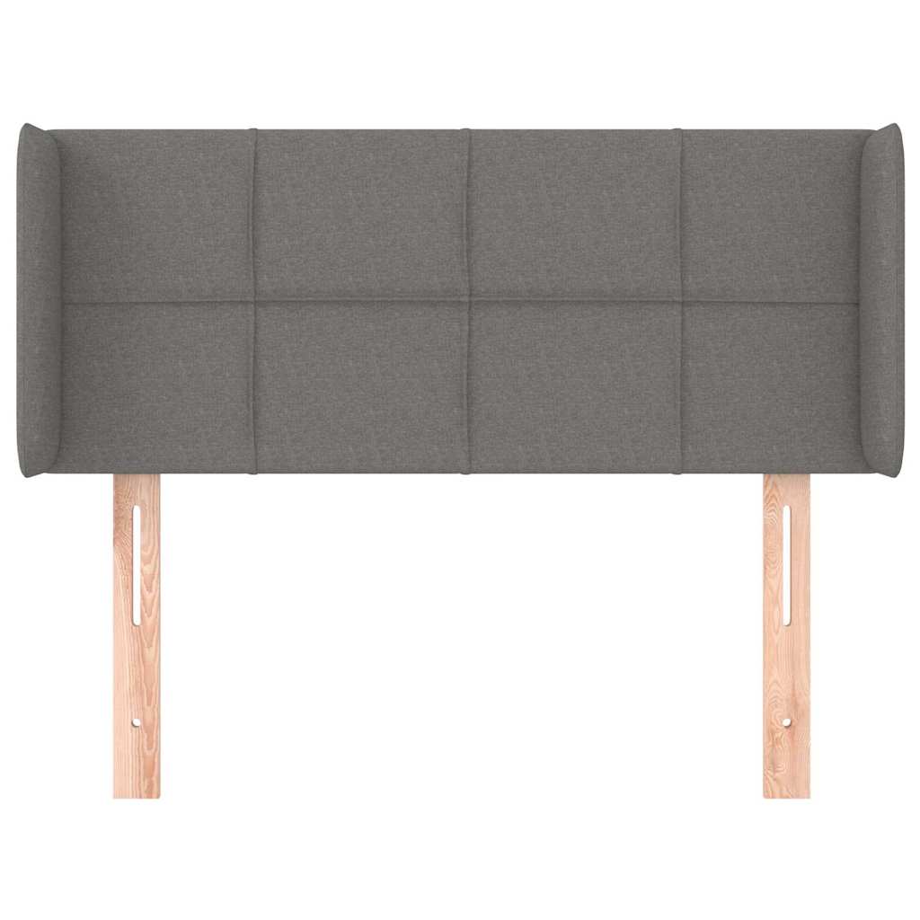 Sötétszürke szövet fejtámla szárnyakkal 103x16x78/88 cm 3