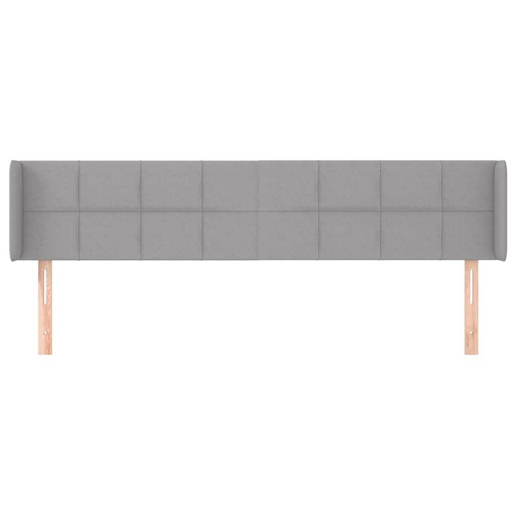 Világosszürke szövet fejtámla 203x16x78/88 cm 3