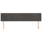 Sötétszürke bársony szárnyas fejtámla 203x16x78/88 cm 3