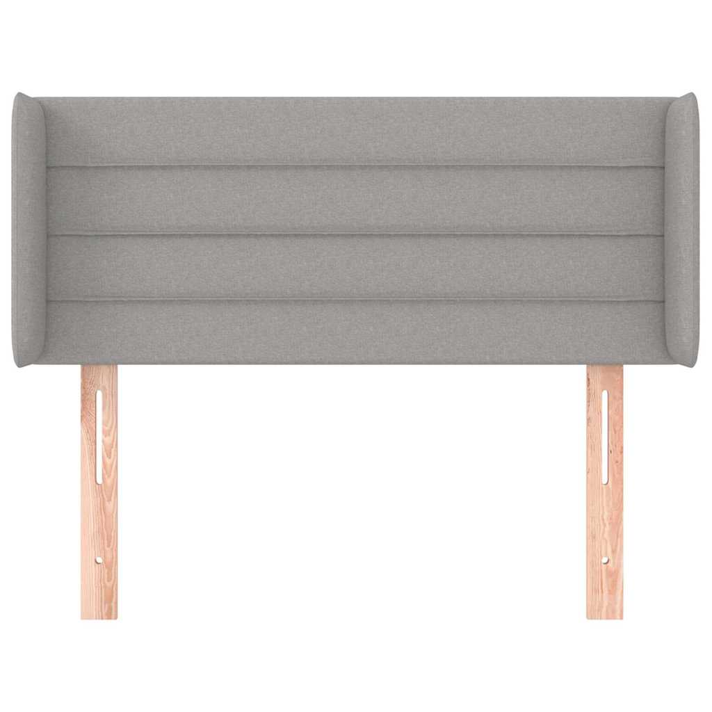 Világosszürke szövet fejtámla 93x16x78/88 cm 3