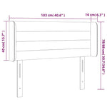Sötétszürke szövet fejtámla szárnyakkal 103x16x78/88 cm 9