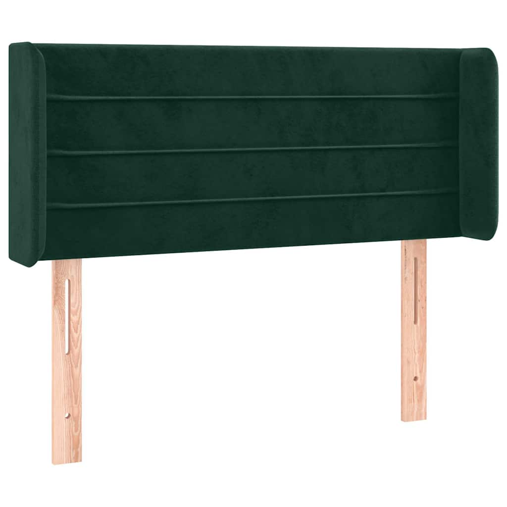 Sötétzöld bársony fejtámla 93x16x78/88 cm 2
