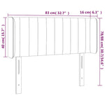 Fekete bársony fejtámla szárnyakkal 83x16x78/88 cm 9