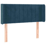 Sötétkék bársony fejtámla 93x16x78/88 cm 2
