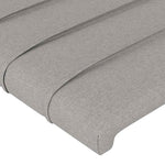 Világosszürke szövet fejtámla szárnyakkal 93x16x118/128 cm 5