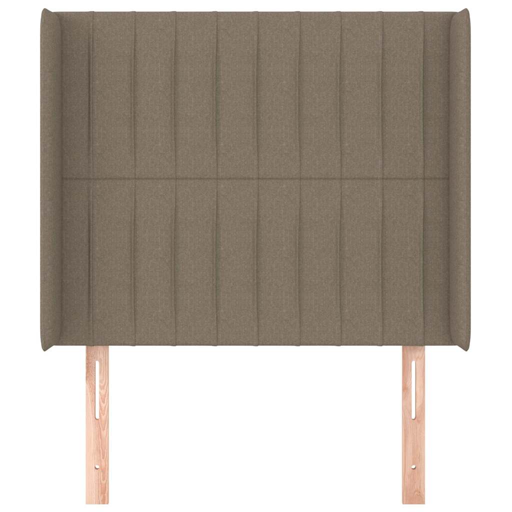 Tópszínű szövet fejtámla szárnyakkal 83x16x118/128 cm 3