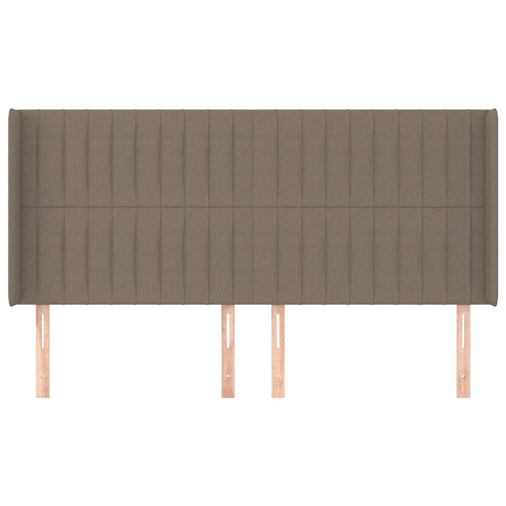 Tópszínű szövet fejtámla szárnyakkal 203x16x118/128 cm 3