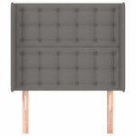 Sötétszürke szövet fejtámla szárnyakkal 103x16x118/128 cm 3