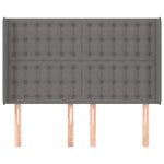 Sötétszürke szövet fejtámla szárnyakkal 147x16x118/128 cm 3
