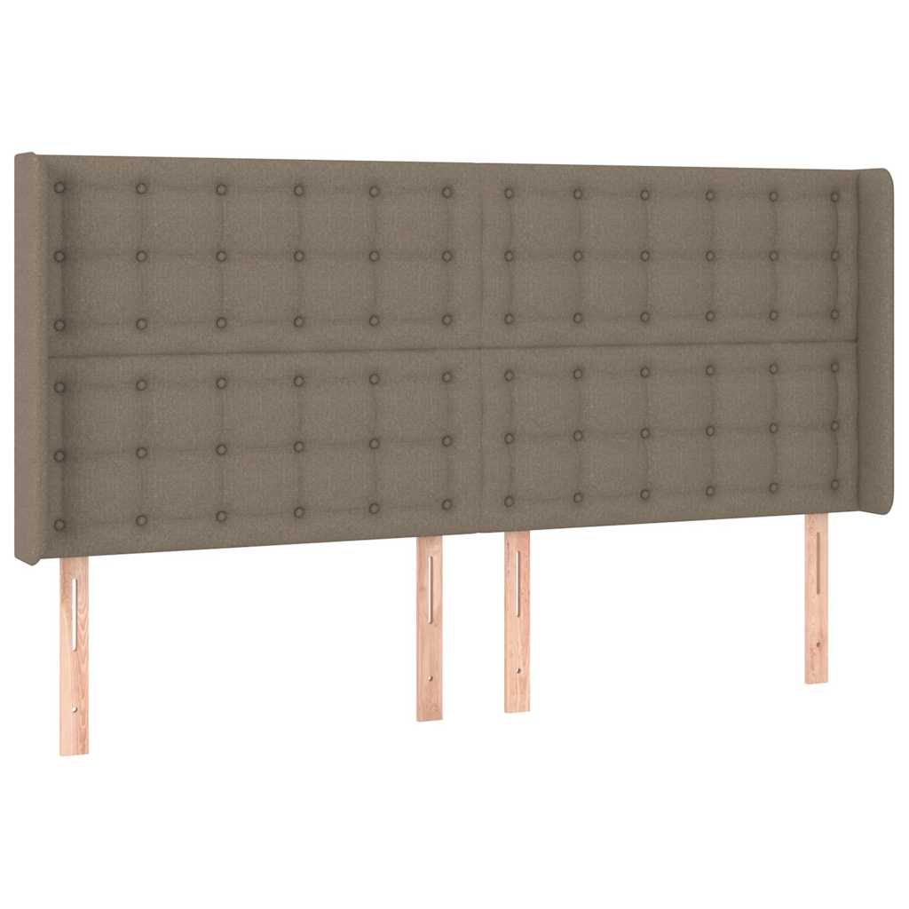 Tópszínű szövet fejtámla szárnyakkal 183x16x118/128 cm 2