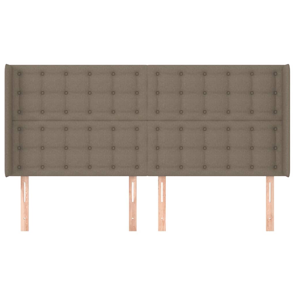Tópszínű szövet fejtámla szárnyakkal 183x16x118/128 cm 3