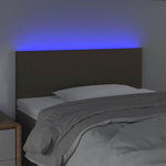 Tópszínű szövet LED-es fejtámla 90x5x78/88 cm 3