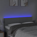 Világosszürke szövet LED-es fejtámla 144 x 5 x 78/88 cm 3