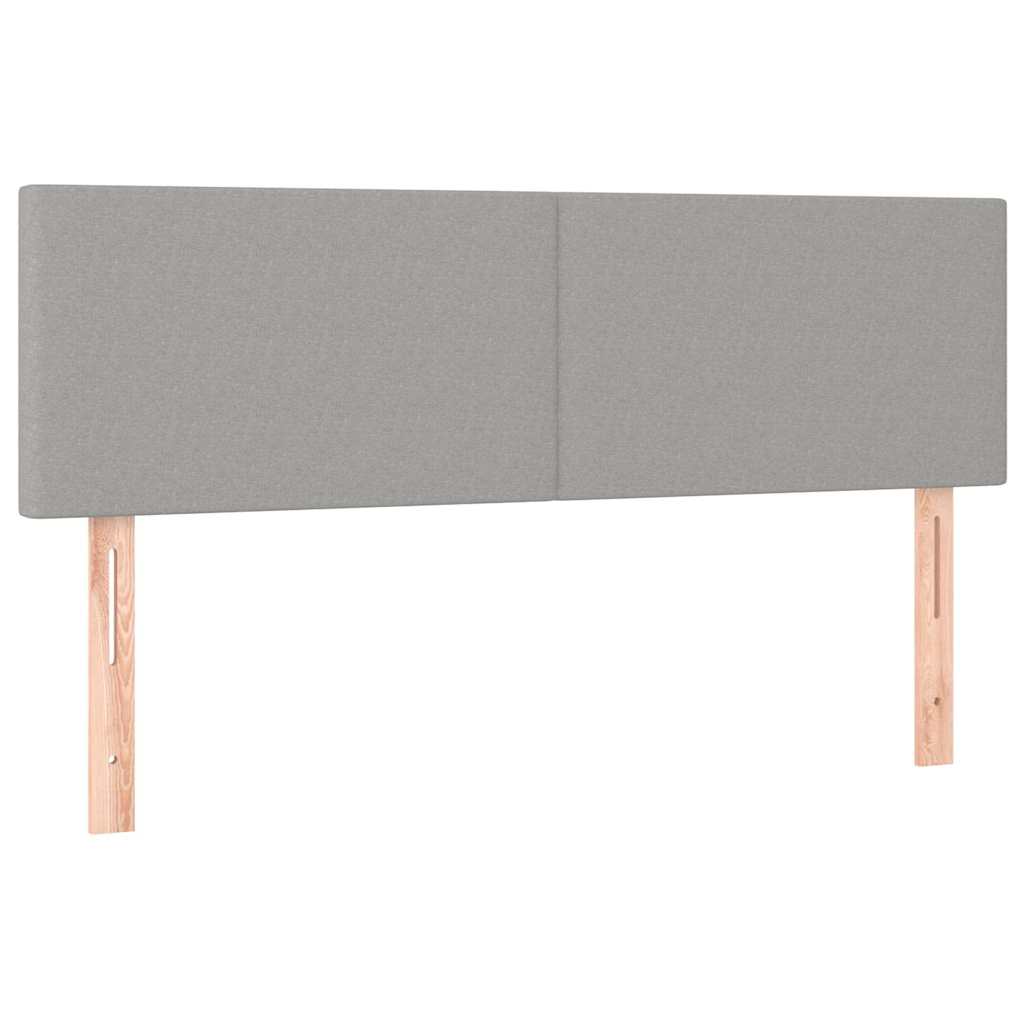 Világosszürke szövet LED-es fejtámla 144 x 5 x 78/88 cm 4