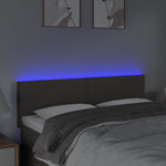 Tópszínű szövet LED-es fejtámla 144x5x78/88 cm 3