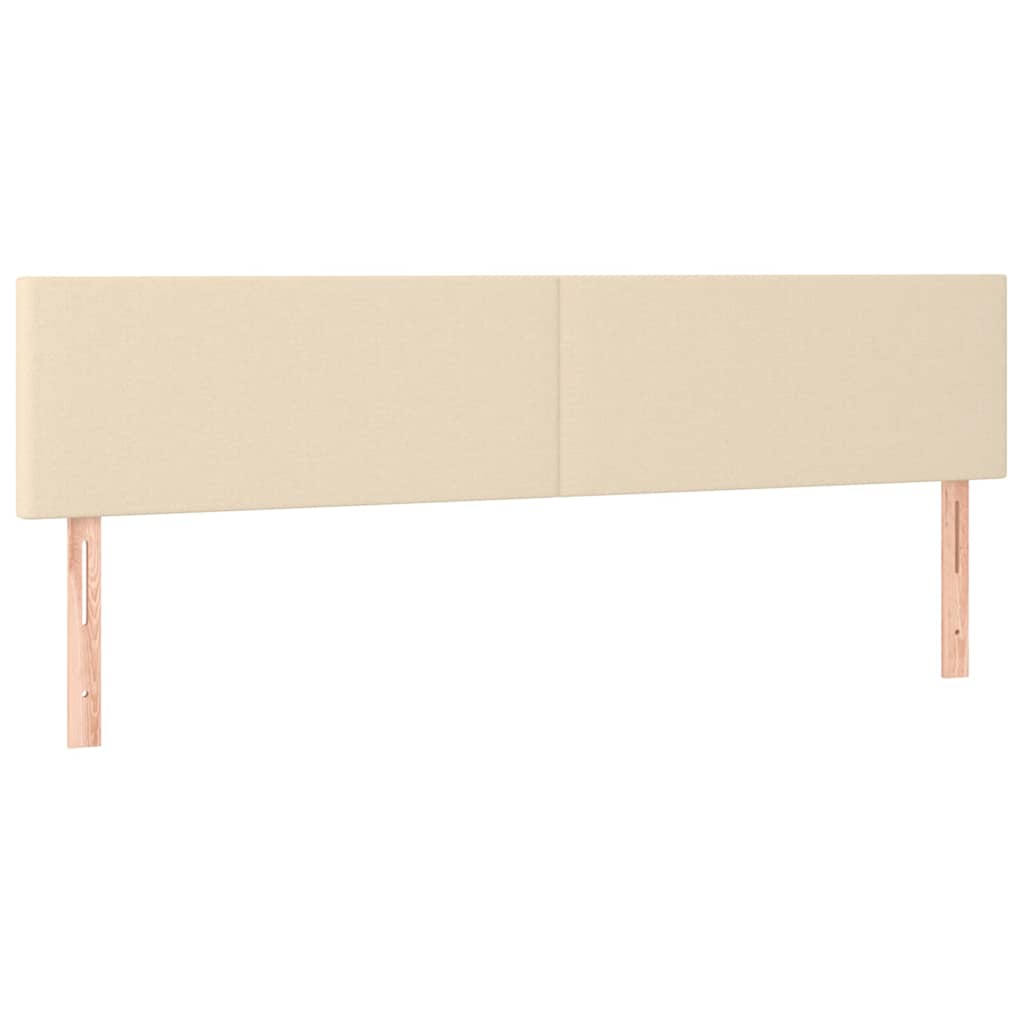 Krémszínű szövet LED-es fejtámla 180x5x78/88 cm 4