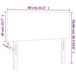 Fekete bársony LED-es fejtámla 80 x 5 x 78/88 cm 6