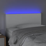 Fehér műbőr LED-es fejtámla 80 x 5 x 78/88 cm 3