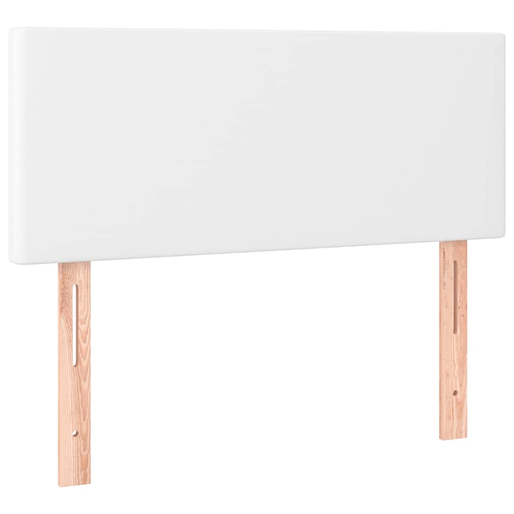 Fehér műbőr LED-es fejtámla 80 x 5 x 78/88 cm 4
