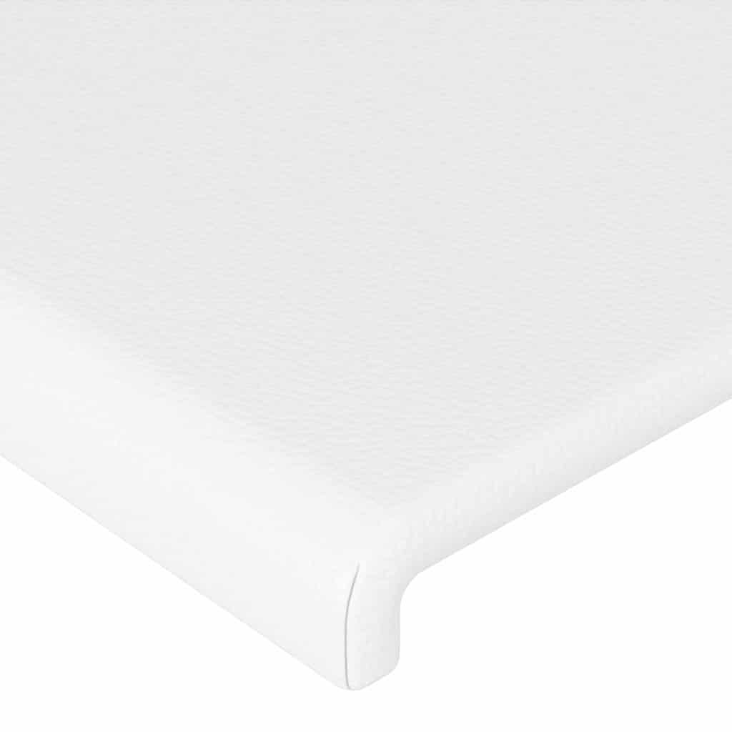 Fehér műbőr LED-es fejtámla 80 x 5 x 78/88 cm 5