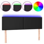 Fekete műbőr LED-es fejtámla 144 x 5 x 78/88 cm 2