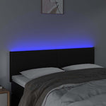 Fekete műbőr LED-es fejtámla 144 x 5 x 78/88 cm 3