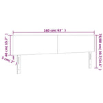 Krémszínű műbőr LED-es fejtámla 160 x 5 x 78/88 cm 6