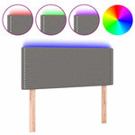 Sötétszürke szövet LED-es fejtámla 90x5x78/88 cm 2