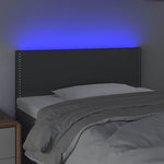 Sötétszürke szövet LED-es fejtámla 90x5x78/88 cm 3