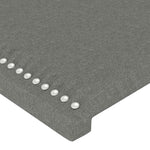Sötétszürke szövet LED-es fejtámla 90x5x78/88 cm 5