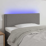 Sötétszürke szövet LED-es fejtámla 90x5x78/88 cm