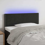 Fekete bársony LED-es fejtámla 100x5x78/88 cm