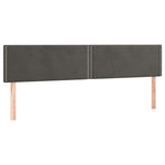 Sötétszürke bársony LED-es fejtámla 180x5x78/88 cm 4