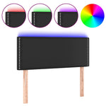 Fekete műbőr LED-es fejtámla 80 x 5 x 78/88 cm 2