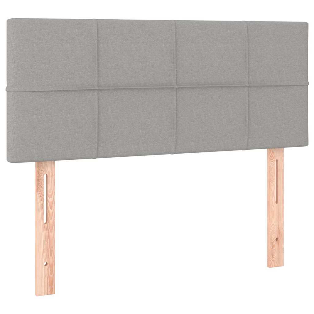 Világosszürke szövet LED-es fejtámla 80 x 5 x 78/88 cm 4