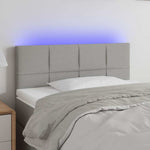 Világosszürke szövet LED-es fejtámla 100x5x78/88 cm