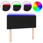 Fekete szövet LED-es fejtámla 100x5x78/88 cm 2