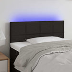 Fekete szövet LED-es fejtámla 100x5x78/88 cm