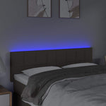 Tópszínű szövet LED-es fejtámla 144x5x78/88 cm 3
