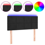 Fekete bársony LED-es fejtámla 100x5x78/88 cm 2