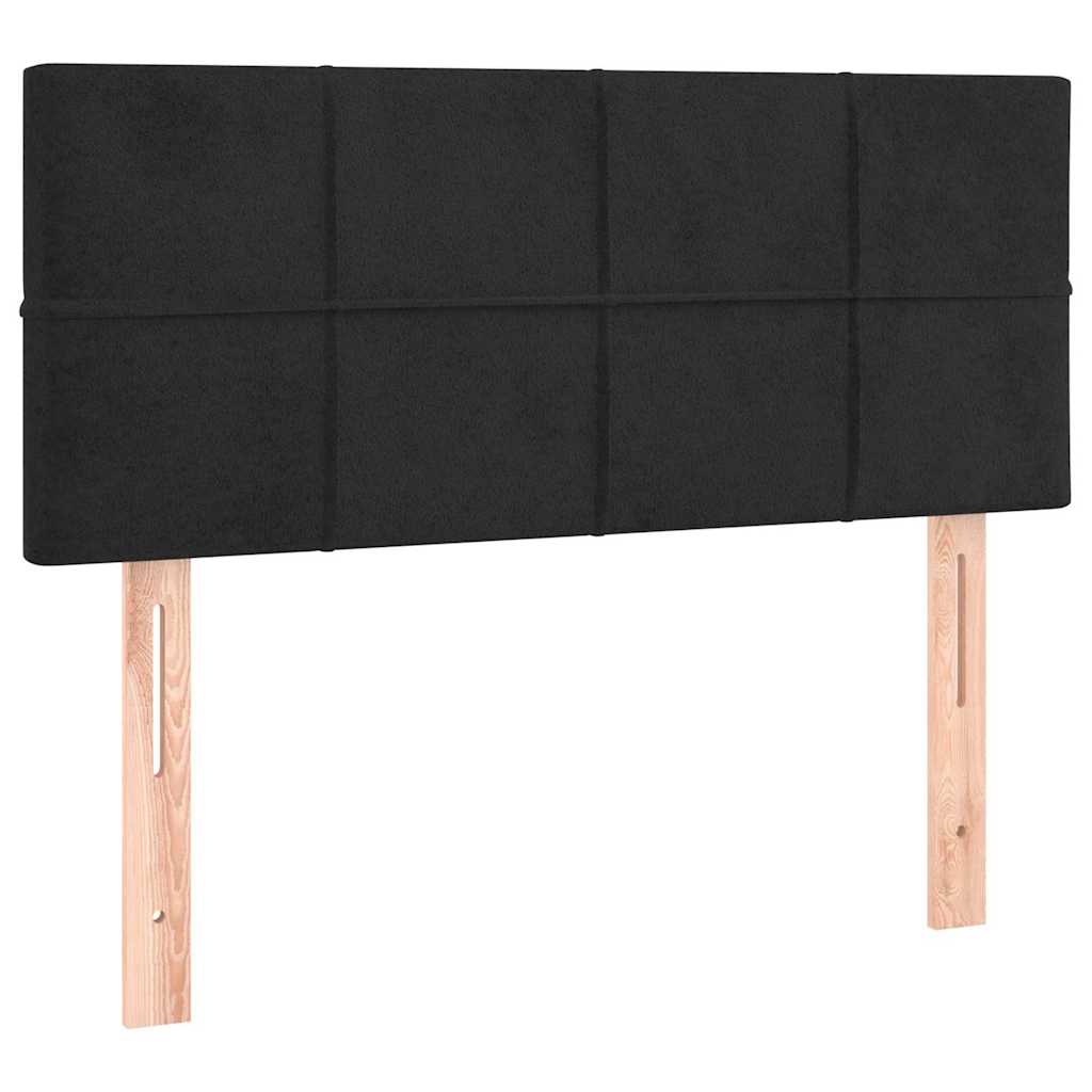 Fekete bársony LED-es fejtámla 100x5x78/88 cm 4