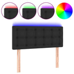 Fekete műbőr LED-es fejtámla 80 x 5 x 78/88 cm 2
