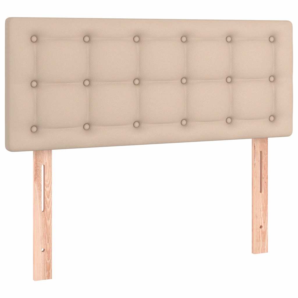Cappuccino színű műbőr LED-es fejtámla 80 x 5 x 78/88 cm 4