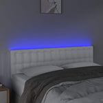 Fehér műbőr LED-es fejtámla 144 x 5 x 78/88 cm 3