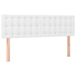 Fehér műbőr LED-es fejtámla 144 x 5 x 78/88 cm 4