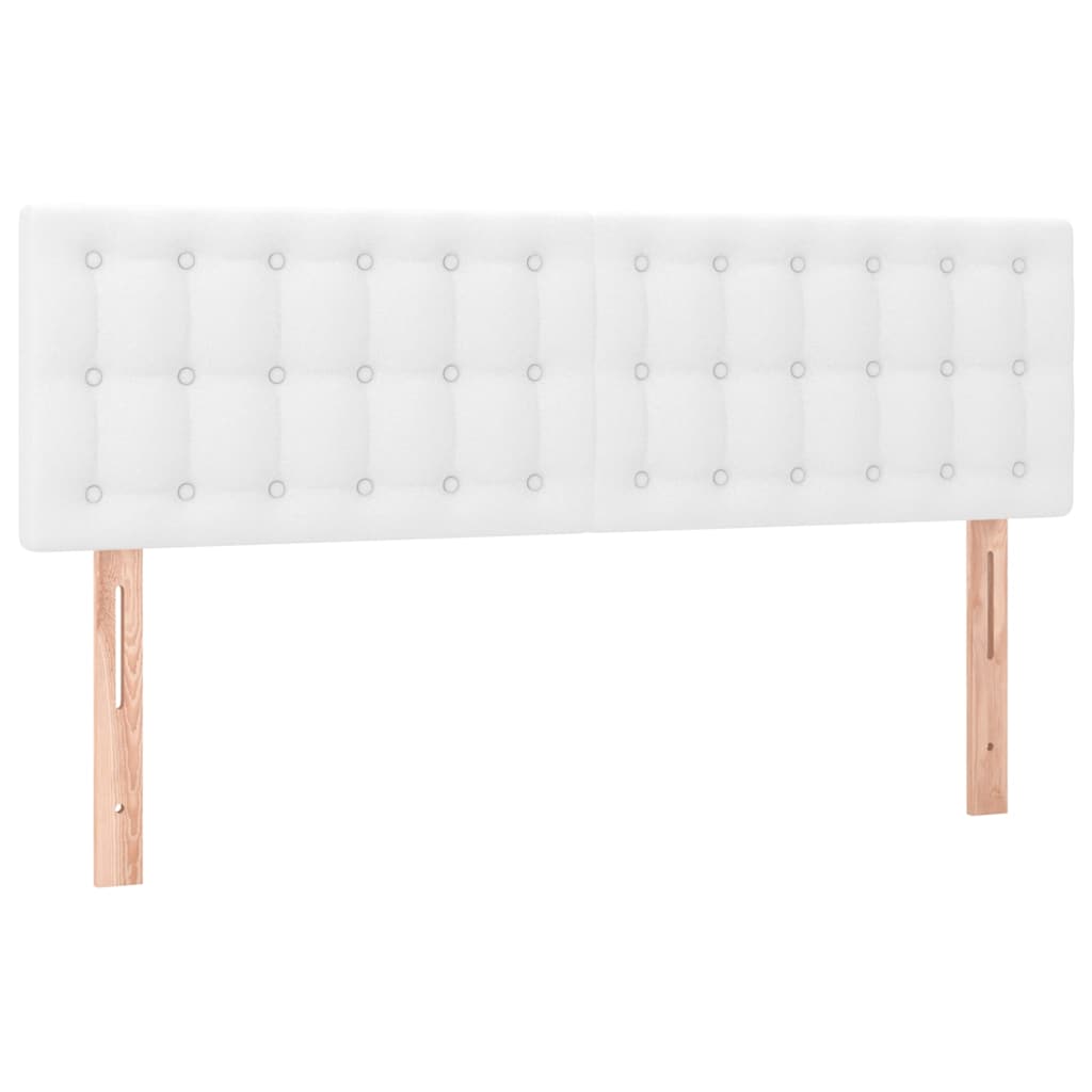 Fehér műbőr LED-es fejtámla 144 x 5 x 78/88 cm 4