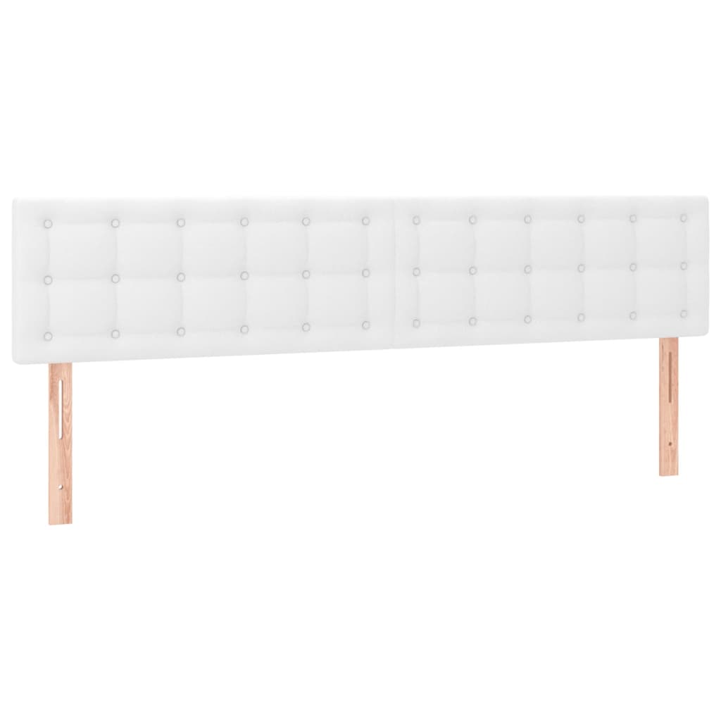 Fehér műbőr LED-es fejtámla 180 x 5 x 78/88 cm 4
