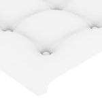 Fehér műbőr LED-es fejtámla 180 x 5 x 78/88 cm 5